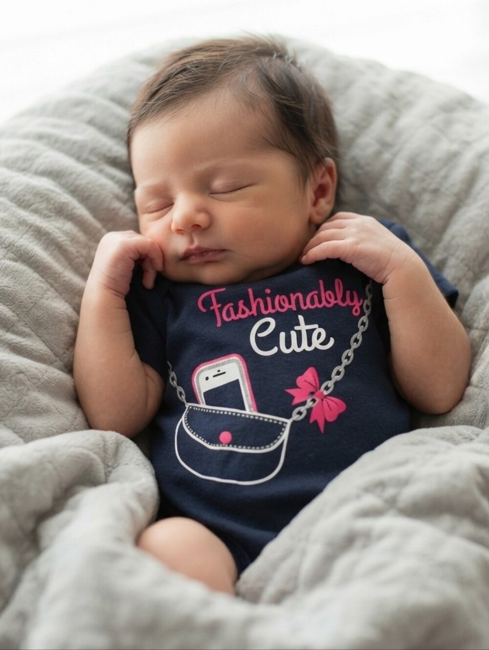 0-3M Wonder Nation Navy Baby Onesie